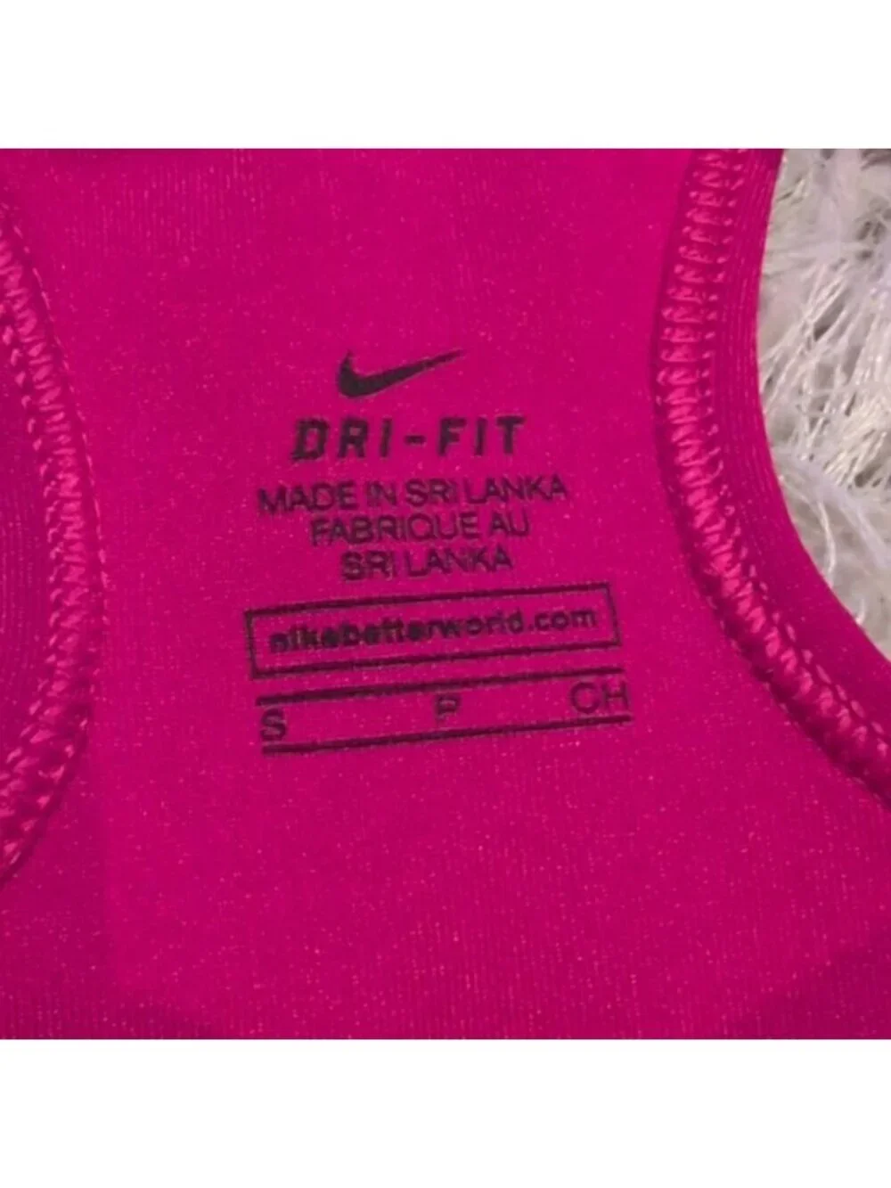 Nike Hot Pink Logo Sports Bra